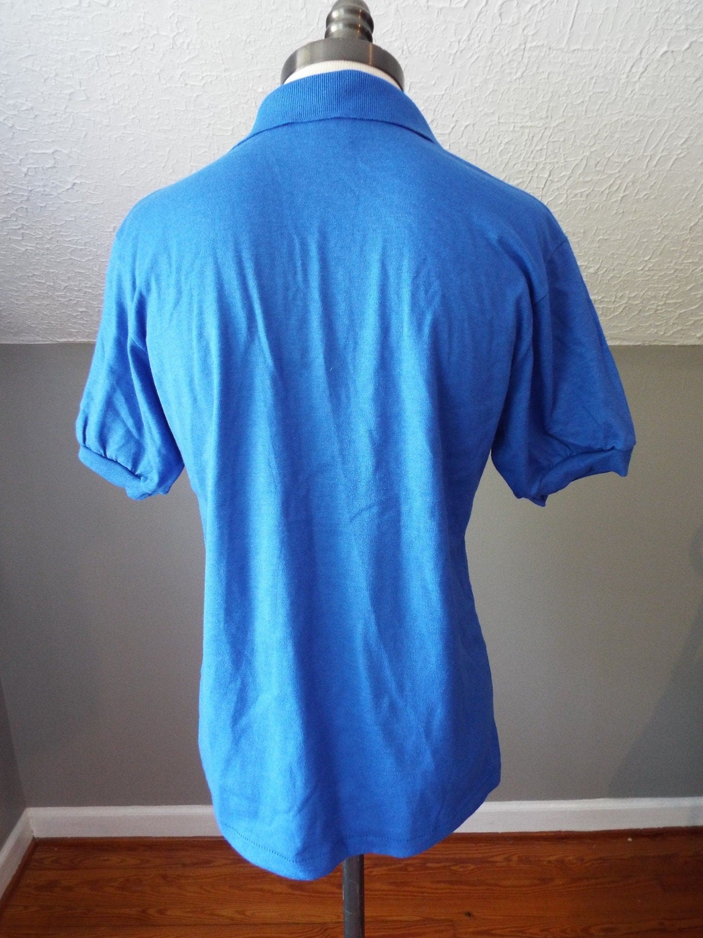 Vintage Short Sleeve Blue Polo Shirt by Screen Stars