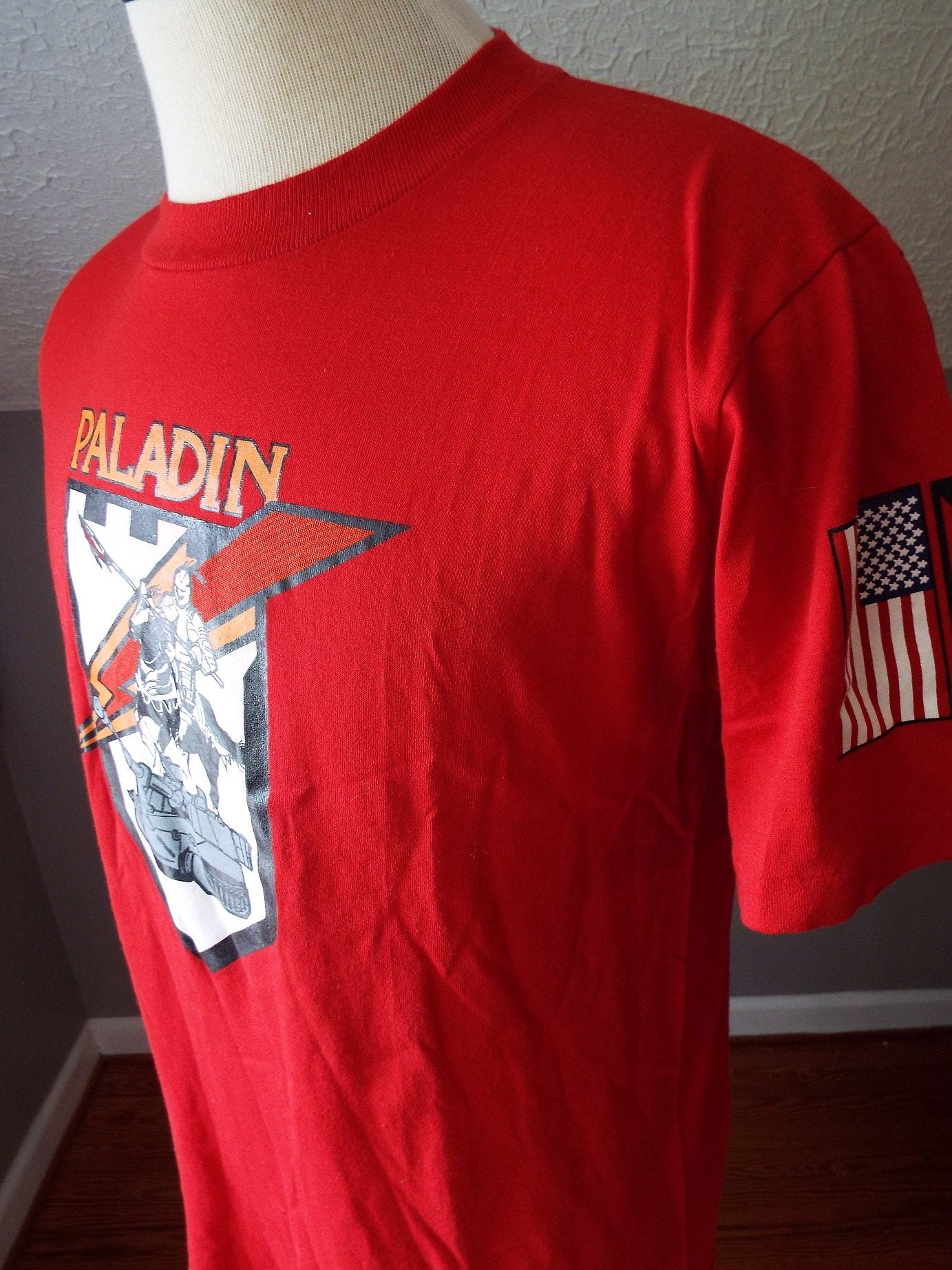 Vintage Red US Army Paladin Tank T Shirt by Jerzees