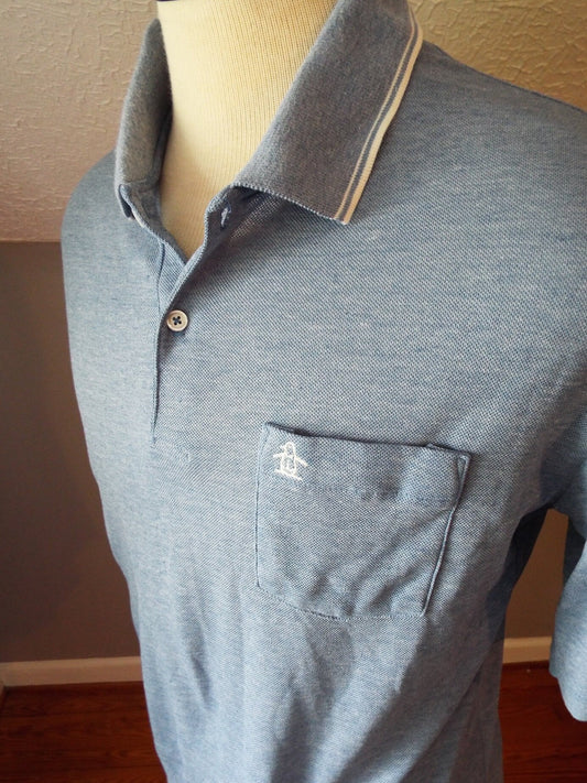 Vintage Short Sleeve Blue Polo Shirt by Munsingwear