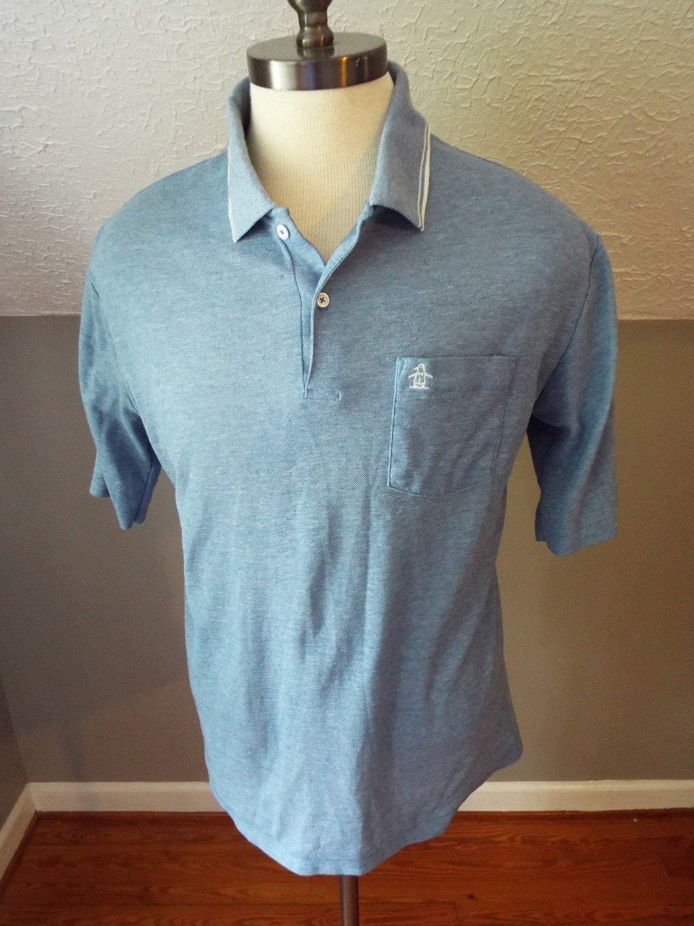 Vintage Short Sleeve Blue Polo Shirt by Munsingwear