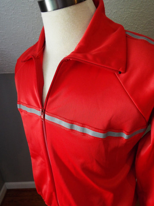 Vintage Long Sleeve Track Jacket by Sears Caution Lite