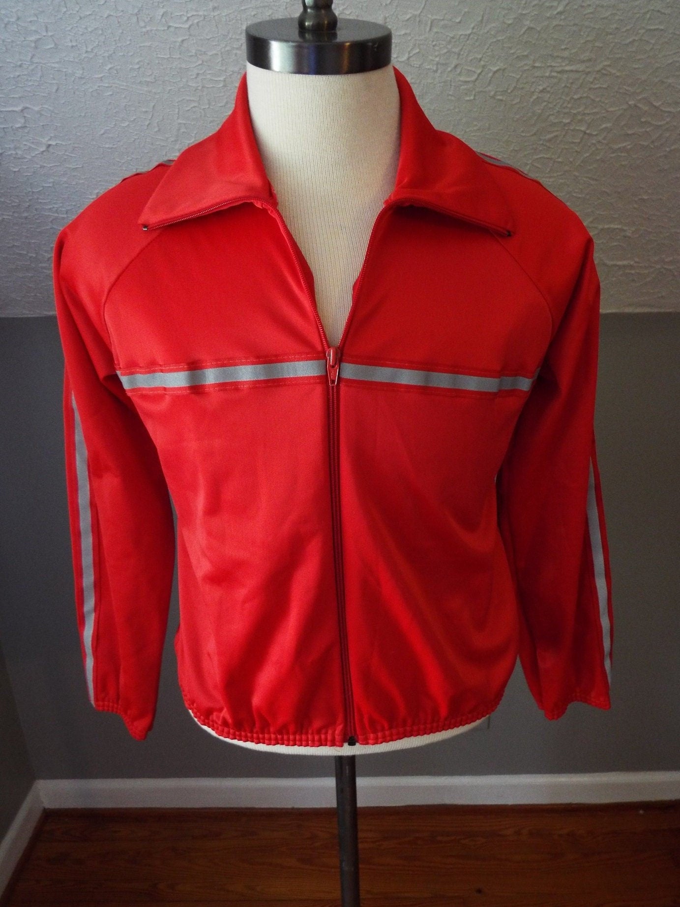Vintage Long Sleeve Track Jacket by Sears Caution Lite