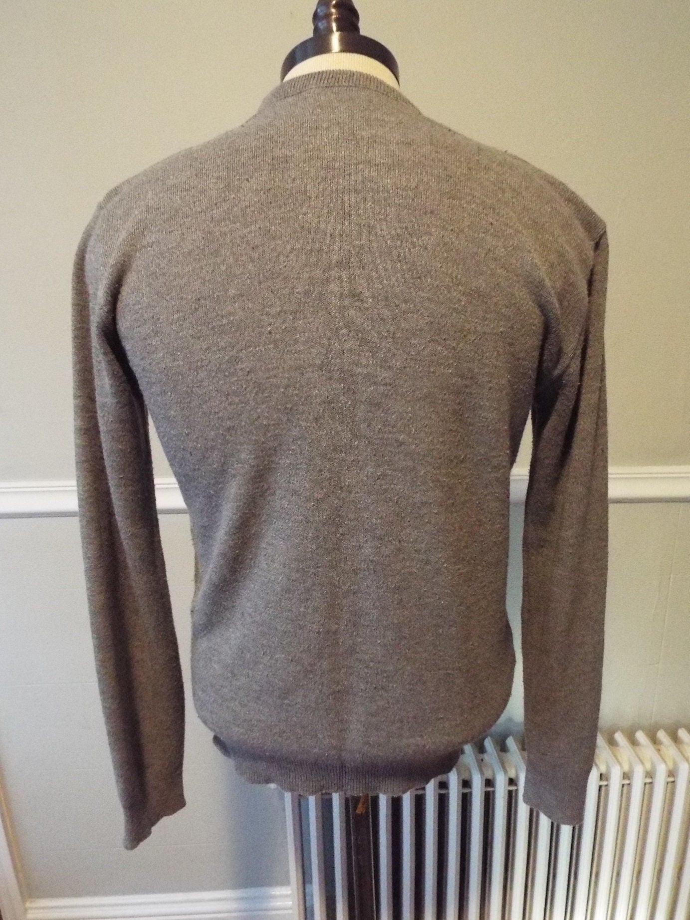 Vintage Long Sleeve Vee Neck Sweater by Robert Bruce