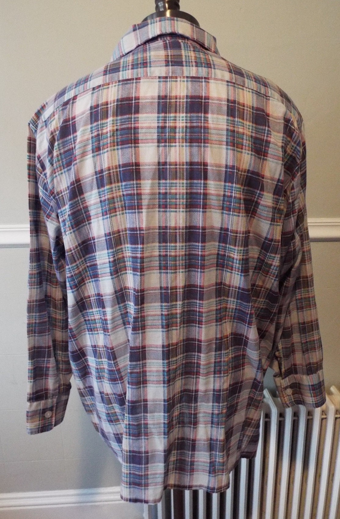Vintage Long Sleeve Button Down Plaid Shirt by Alleson