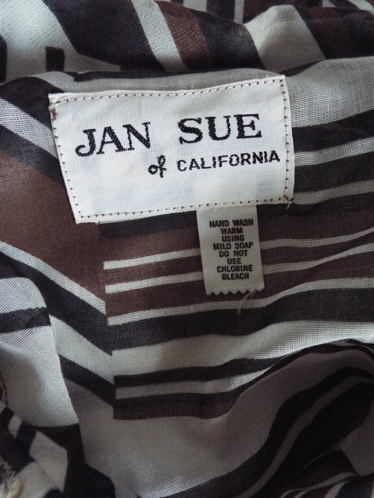 Vintage Long Sleeve Striped Dress by Jan Sue of California
