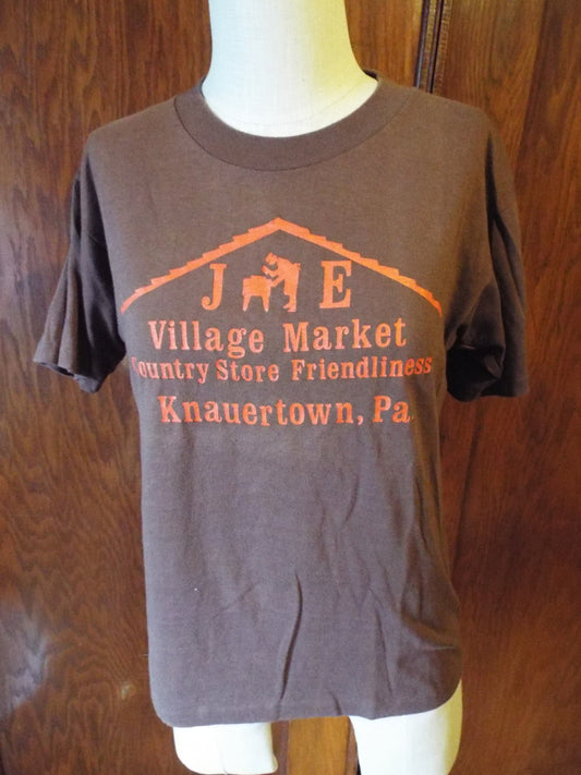 Vintage JE Village Market T Shirt by Medallion