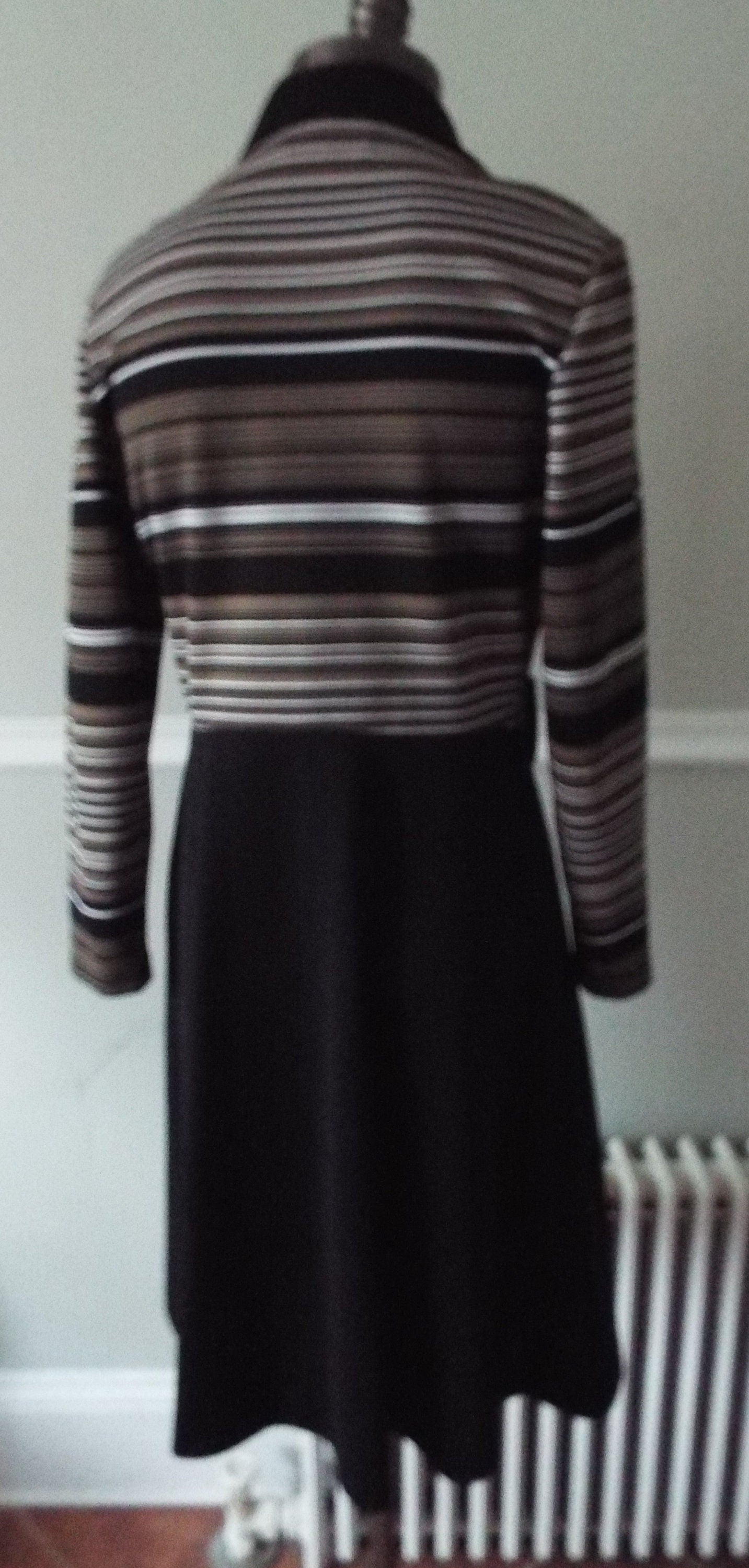 Vintage Long Sleeve Striped Dress by Kay Windsor