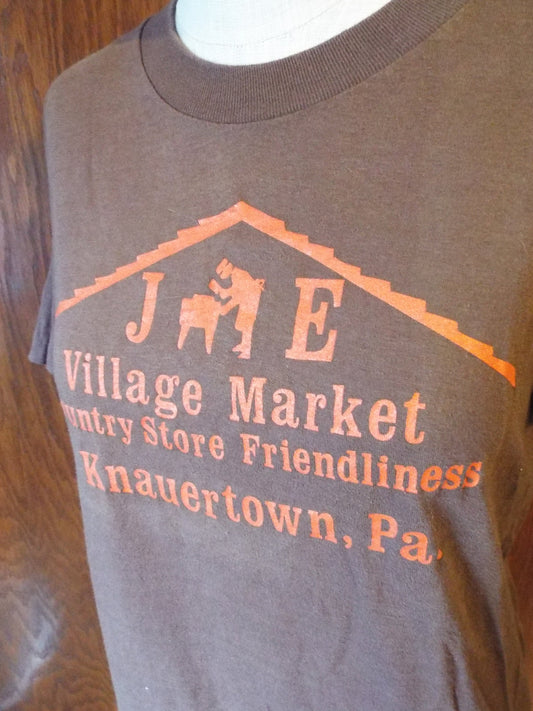 Vintage JE Village Market T Shirt by Medallion