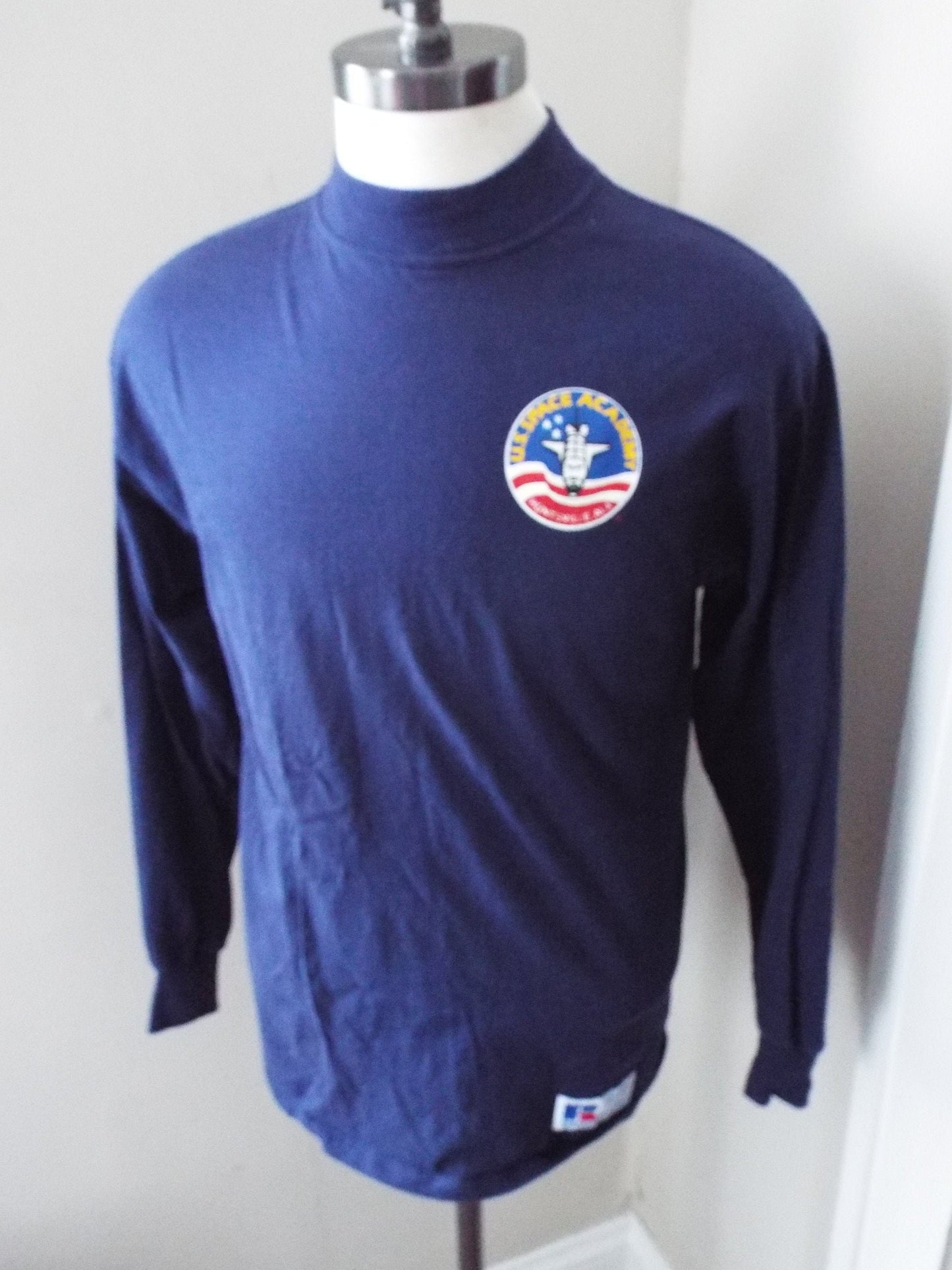Vintage Long Sleeve US Space Academy T Shirt by Russell Athletic