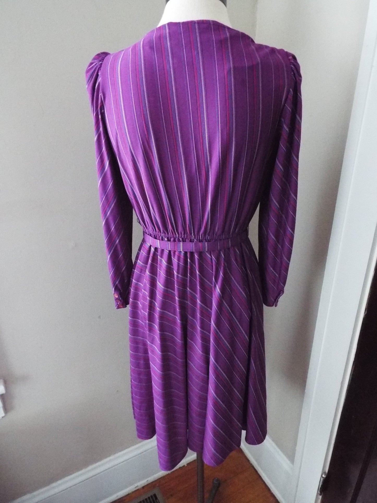 Vintage Long Sleeve Striped Dress by Sally Lou