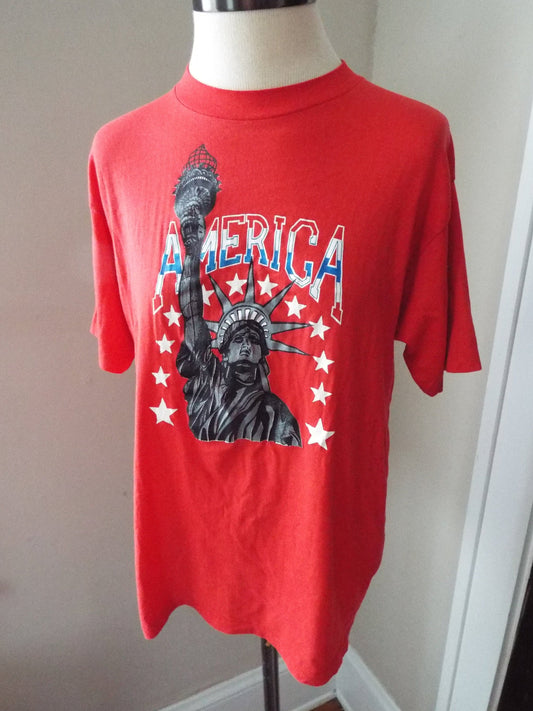 Vintage Red America T Shirt by Selec-T