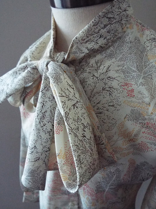 Vintage Long Sleeve Floral Print Blouse by Judy Bond