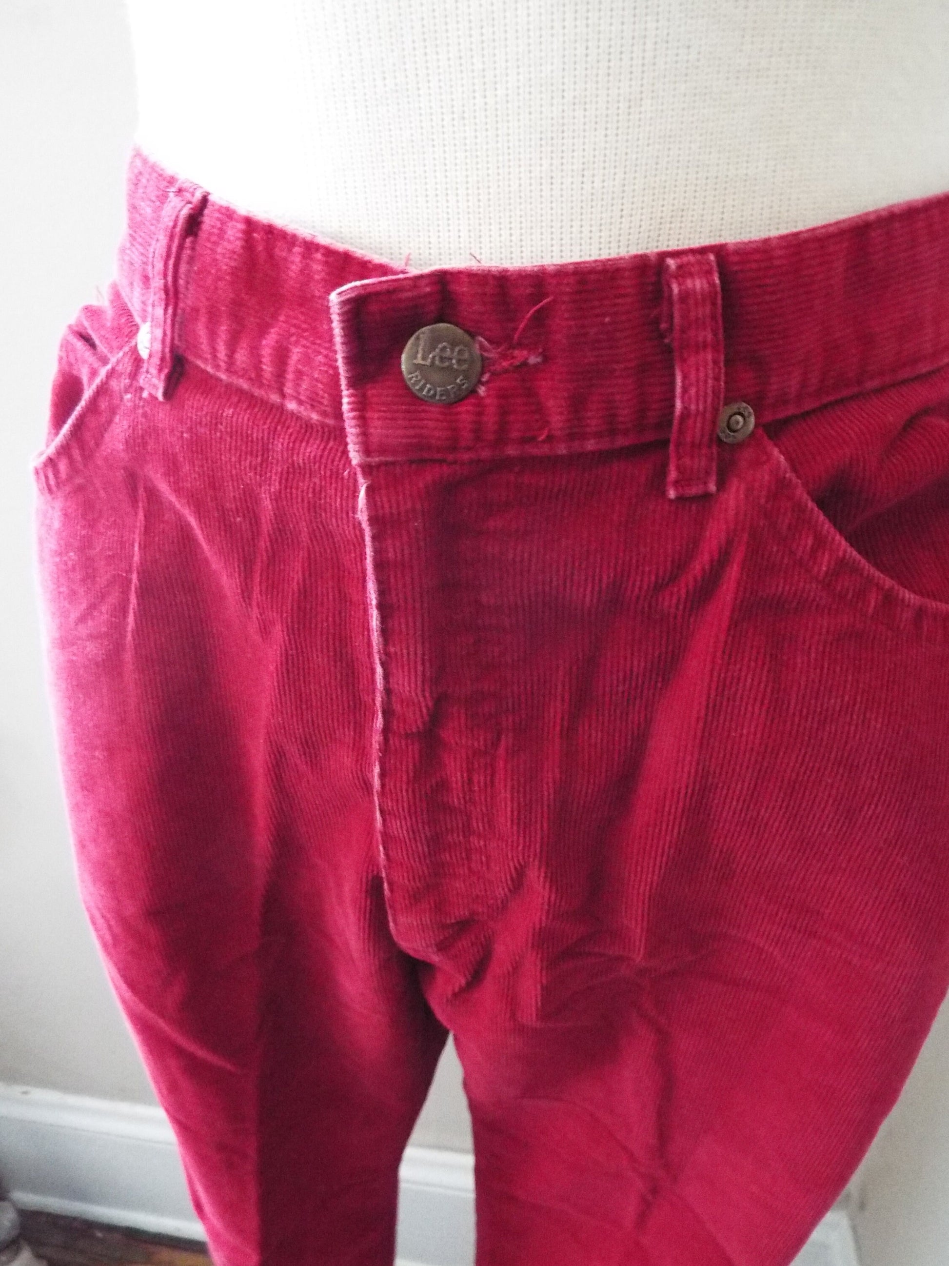Vintage Deep Red Corduroy Pants by Lee – RetroGetgo