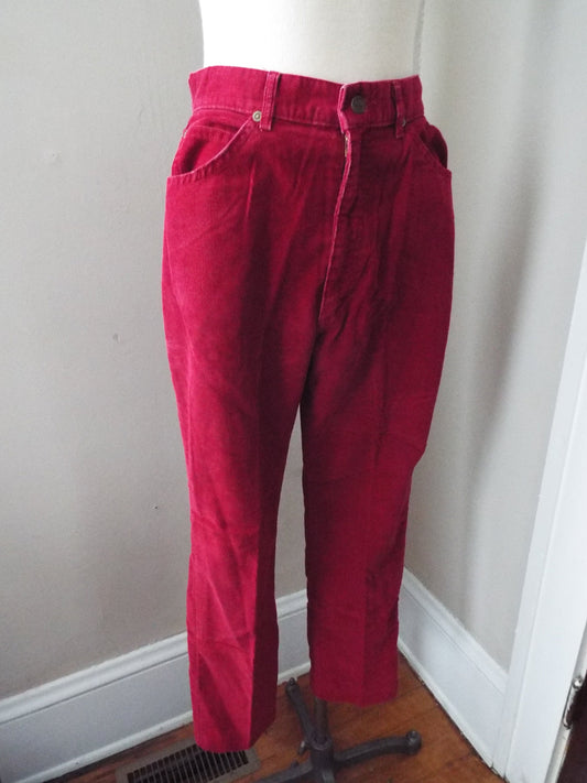 Vintage Deep Red Corduroy Pants by Lee