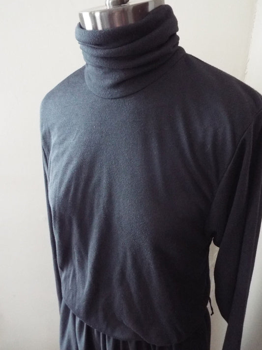 Vintage Long Sleeve Black Dress by Positive Attitude