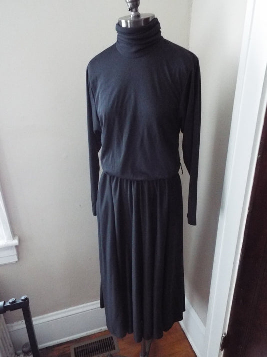 Vintage Long Sleeve Black Dress by Positive Attitude
