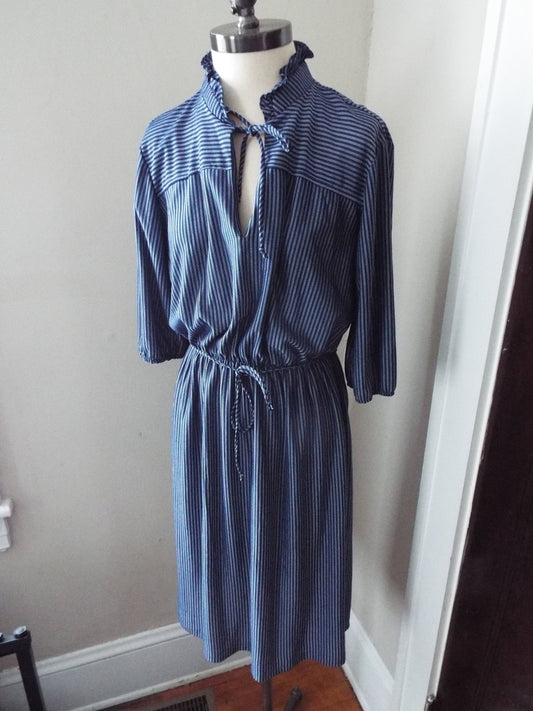 Vintage Short Sleeve Striped Dress by Grand Avenue