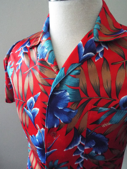 Vintage Short Sleeve Button Down Hawaiian Shirt by Youngbloods