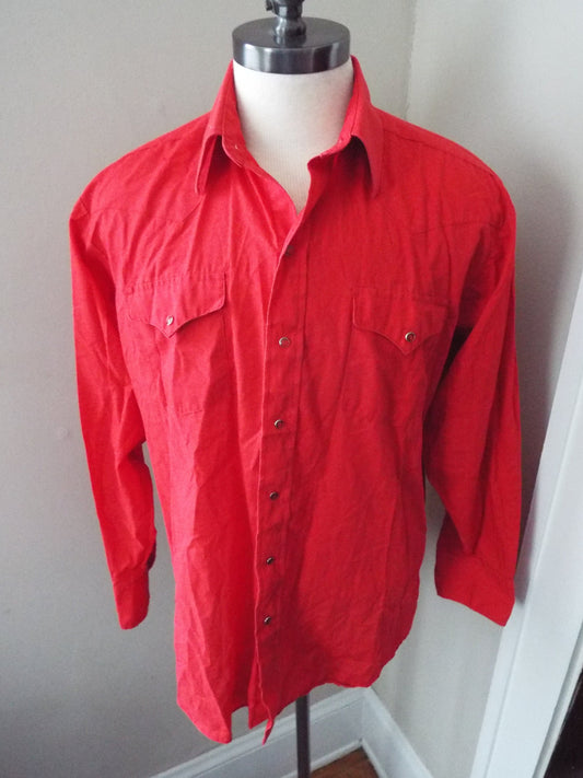 Vintage Long Sleeve Button Down Western Snap Shirt by Panhandle Slim