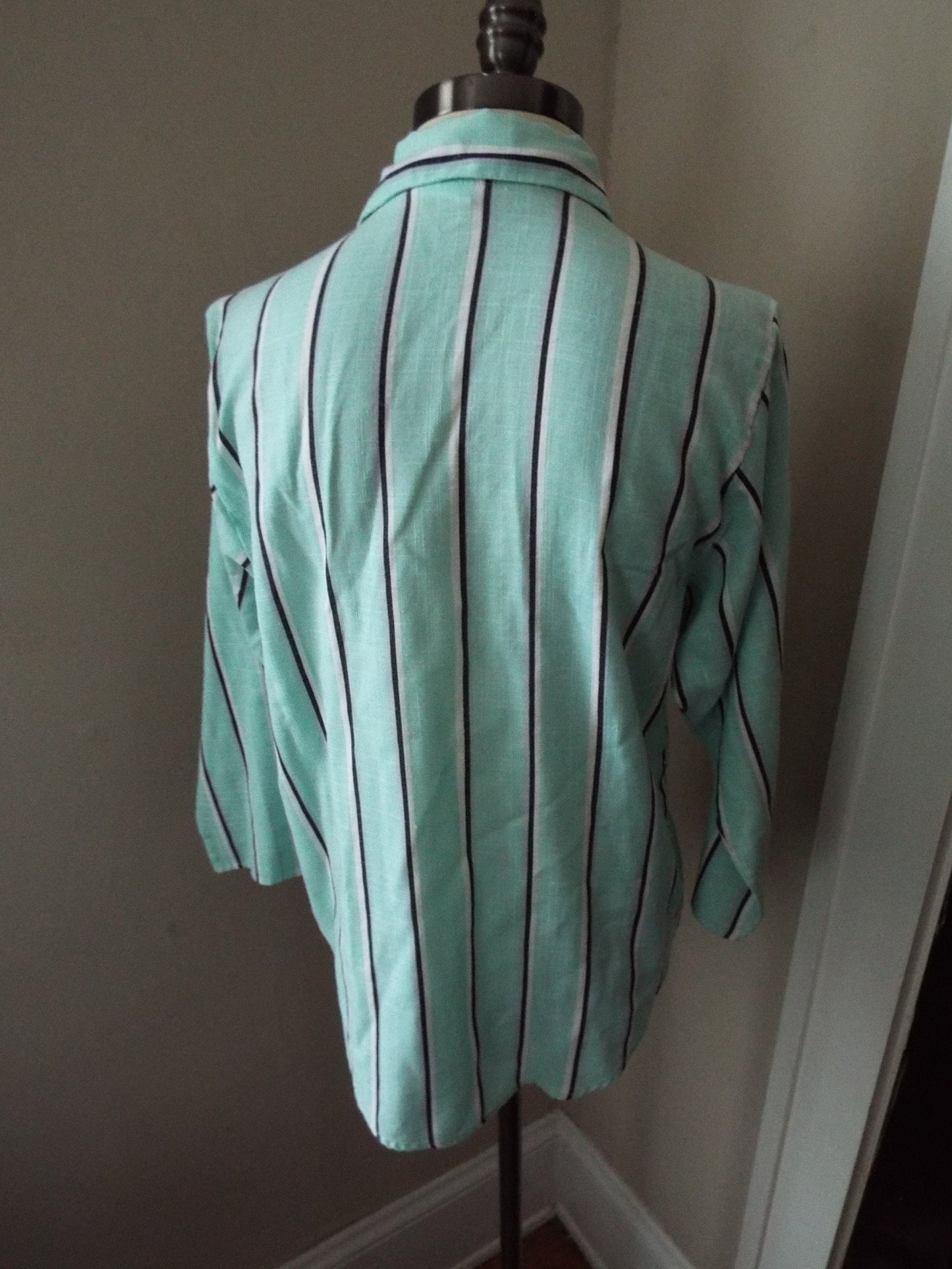 Vintage Long Sleeve Button Down Striped Blouse by Christina's