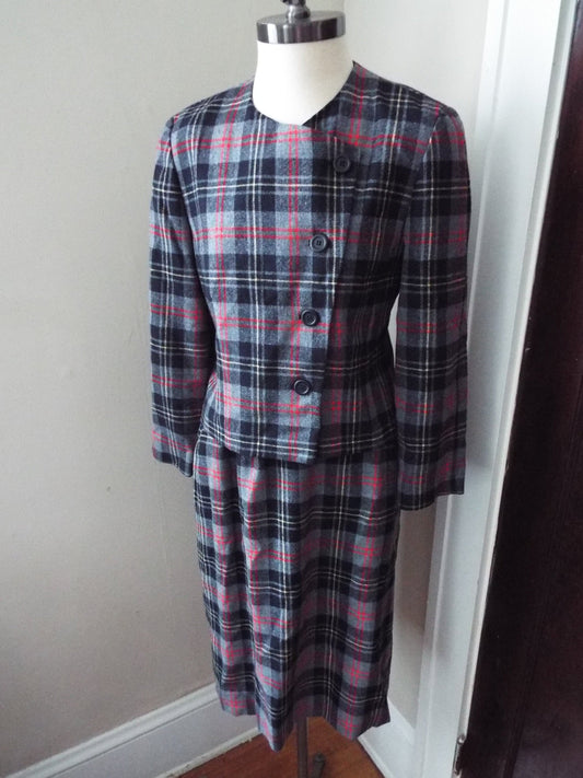 Vintage Wool Skirt and Blazer Set by Pendleton Petite