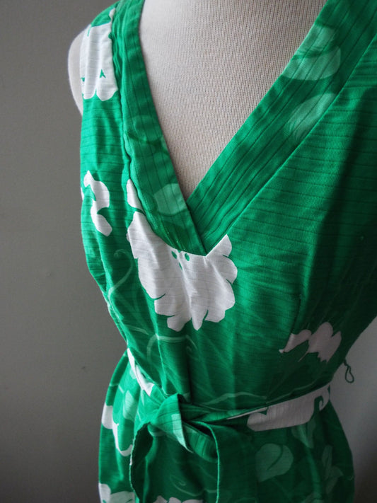Vintage Sleeveless Floral Print Dress by Malia