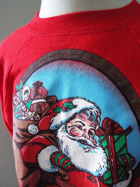 Vintage Red Santa Claus Sweatshirt