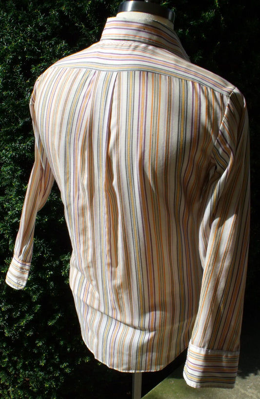 Vintage Long Sleeve Striped Button Down Shirt by Town Craft Plus