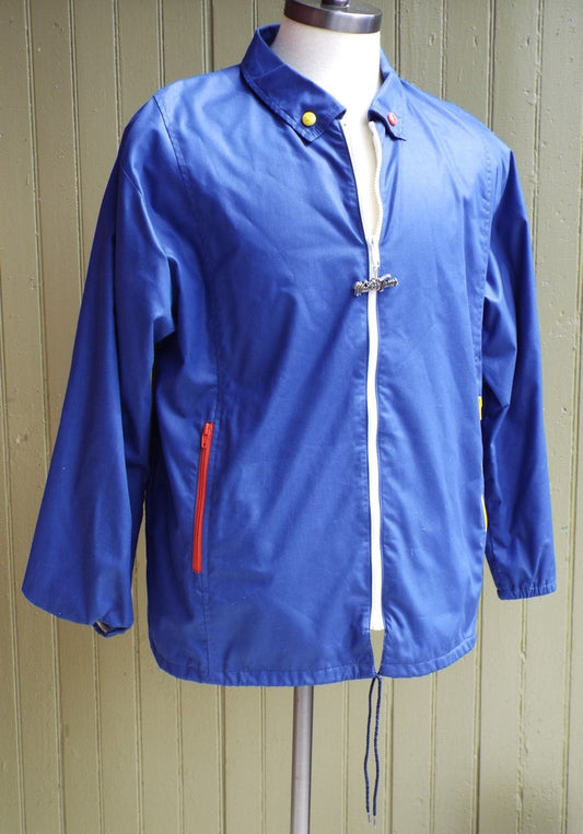 Vintage Long Sleeve Blue Windbreaker by Weathertamer