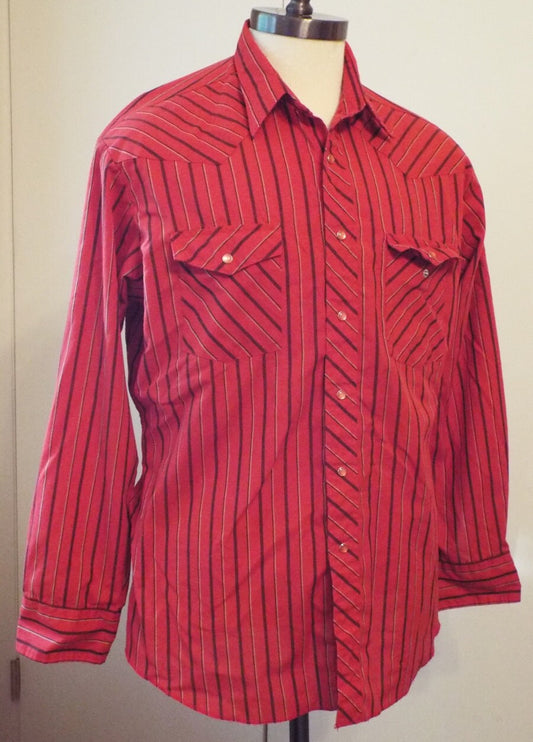 Vintage Long Sleeve Western Snap Shirt by Wrangler