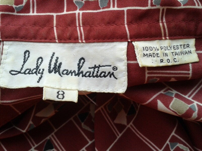 Vintage Long Sleeve Blouse by Lady Manhattan Size 8