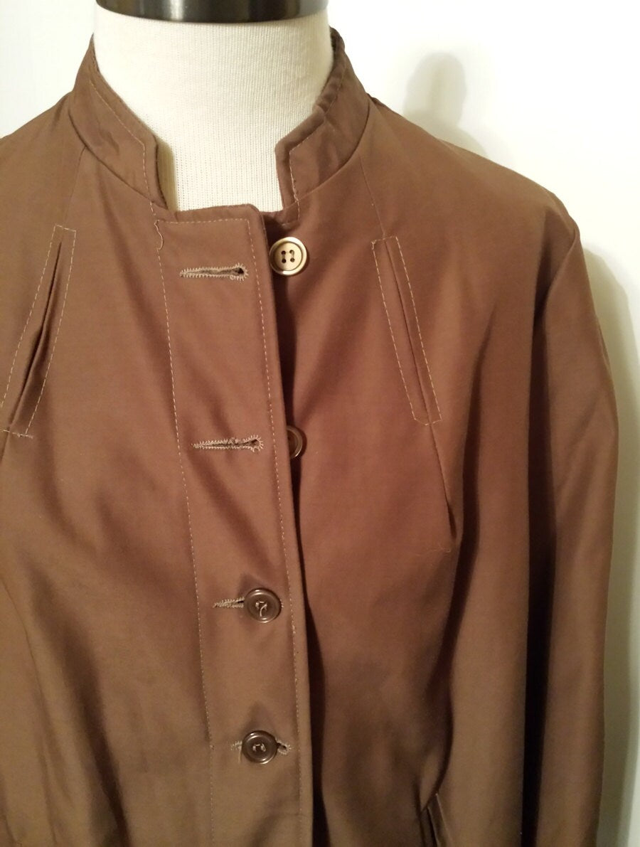 Vintage Womens Brown Full Length Jacket