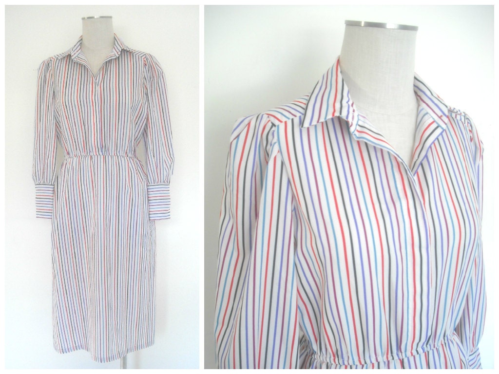 Vintage Tagless Striped Dress