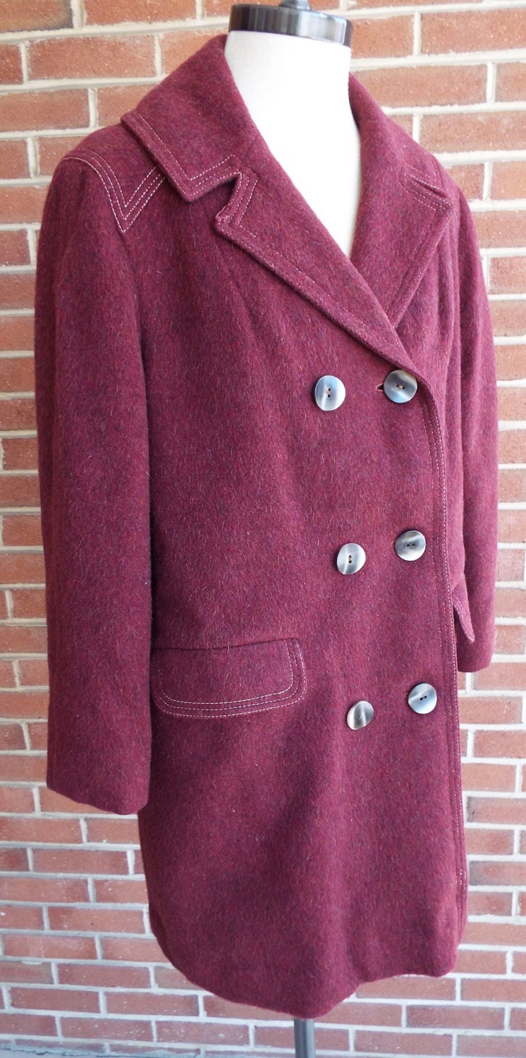 Amazing Vintage Maroon Coat by American Bazaar