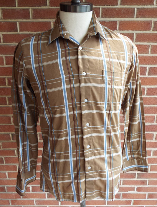 Vintage long sleeve striped button down shirt by EMS